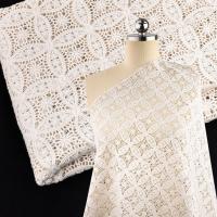 Broderie blanche Délicate fleur de coton voiture bordure osseuse dentelle pour robe de mariée