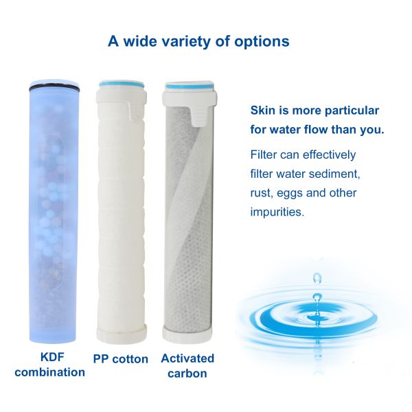 Stone Filtered 9 Spray Water Function Adjustable Hand Held Shower Head for Water Saving