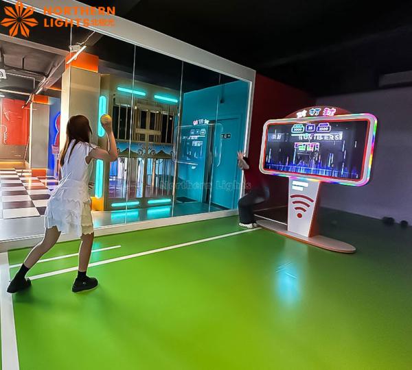 Multi-Player Ball Game In Which Players Compete Against Each Other By Hitting Targets