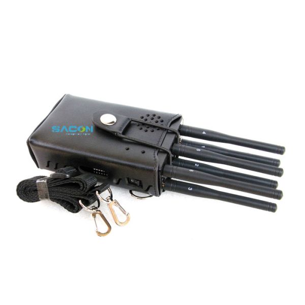 6 Antennas High Power 3W Portable Signal Jammer with 20m Range for WiFi GPS 3G 4G Blocking