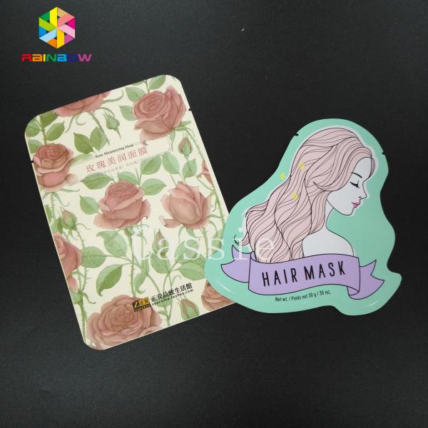 Laminate PE PET Aluminum Foil Pouch Packaging Facial Mask Plastic Bags With CMYK Gravure