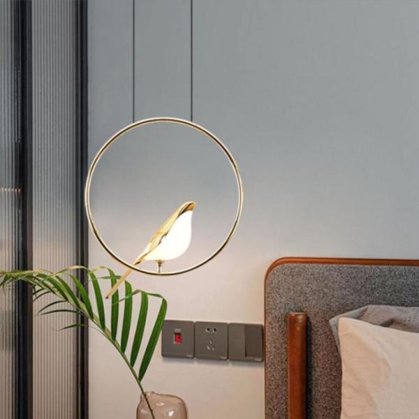 Foyer Restaurant LED Chandelier Gold Magpie Bird Home Decoration Lighting Nomi Chandelier(WH-MI-199)