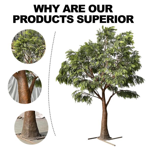 Wind Resistance Fake Landscape Trees Senegal Acacia For Party Decor