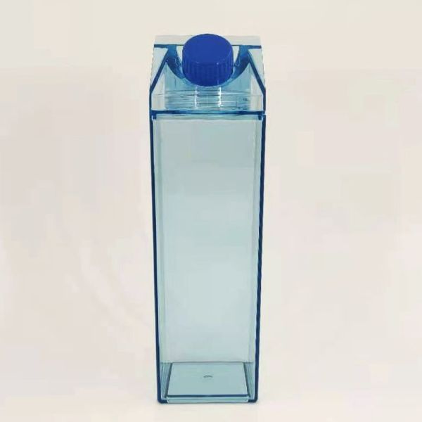 Customized Logo Acceptable 500ml 1000ml Transparent Acrylic Milk Carton Water Bottle