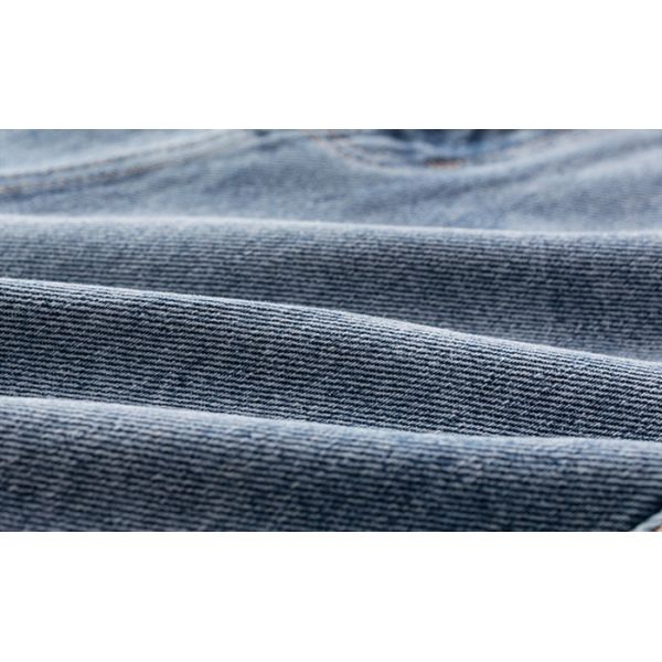 Lace Hem Women Patch Pocket Rips Denim Short Skirt