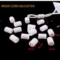 Bouchon en plastique démontable de serrure de corde d'attache élastique blanche pour la commande en gros de masque protecteur