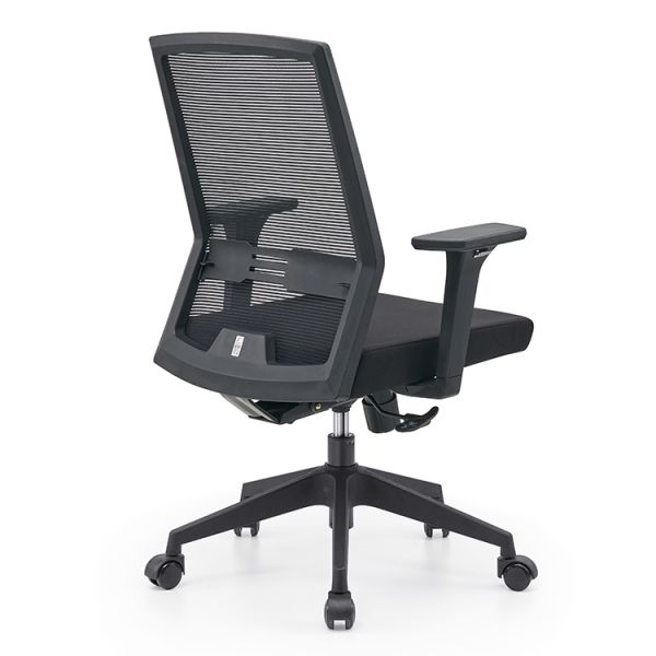 Chaise de bureau PC avec appuie-bras réversibles à dos haut maillage respirant et soutien lombaire