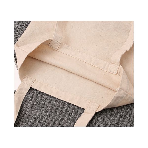 Stylish Reusable Canvas Shopping Bags Natural Fabric OEM / ODM Service