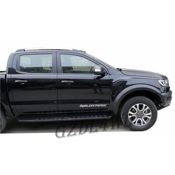 Etapa lateral preta de aço de porta de carro dos acessórios do OEM 4x4 Off Road para a guarda florestal T8 de Ford