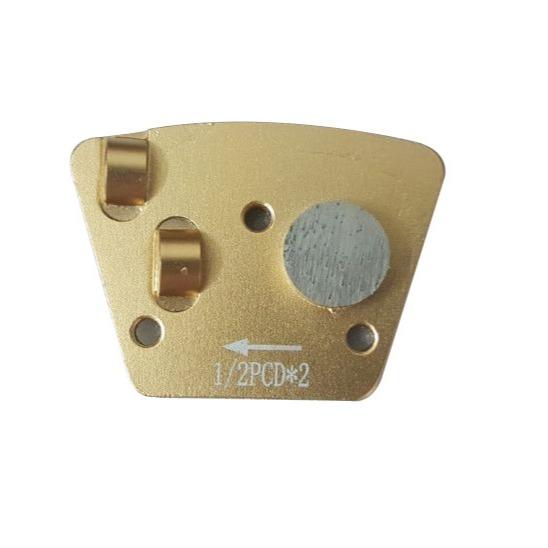 Concrete PCD Removal Tooling Diamond Grinding Shoes Trapezoid Shape With Round Segment