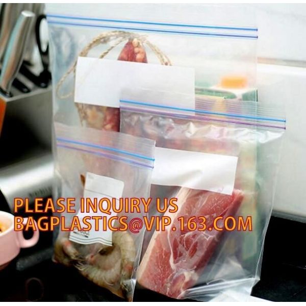 Clear food grade poly custom LDPE plastic Zip lockkk bag with color box packing, LDPE griplock zipper baggies with custom p