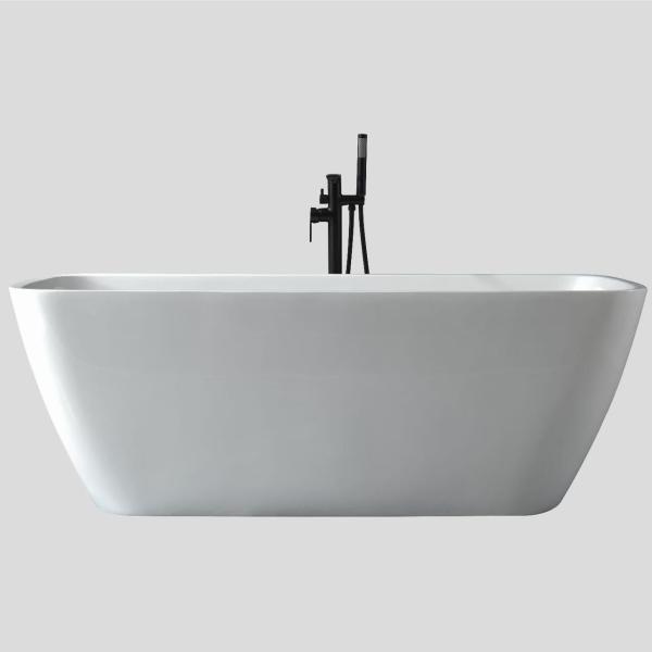 Design moderne salle de bain ovale blanche acrylique libre