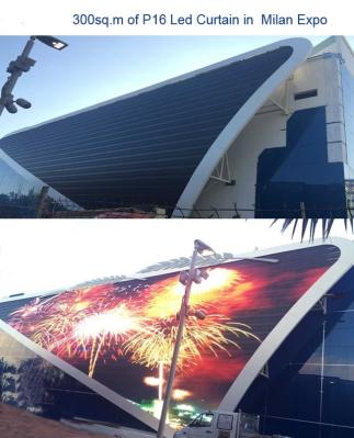 DIP LED Curtain Display , P15.6mm LED Screen Mesh KN Light