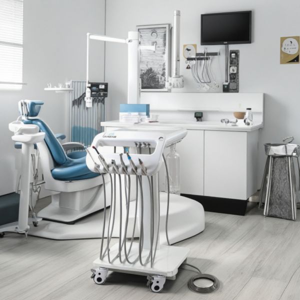 Factory Price Mobile Dental Cart with Strong Suction Dental Clinic Equipment Functional Dental Therapy Trolley