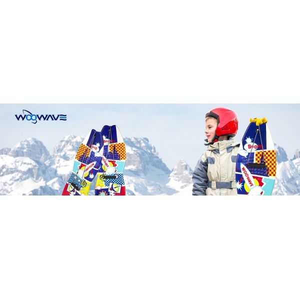 Outdoor Freestyle Ski Toy Snowboard Scooter 41.7inch with Pull Rope and Handle