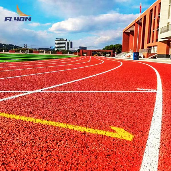 Green Rubber Running Track Material Durable 13mm Thickness