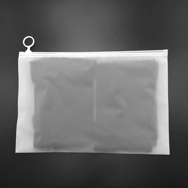 Custom Matte Frosted Bio Clothing Bag With Pull Ring Horizontal Sealable Sustainable Zipper Pouch Bags For Clothing
