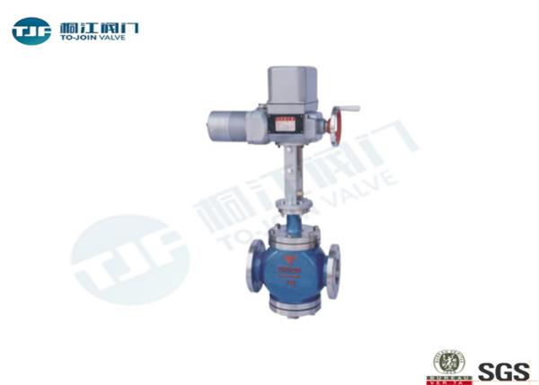 Electric Double Seat Steam Control Valve For Temperature / Pressure Regulating