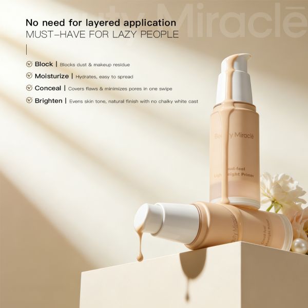 Factory-customized Brand Moisturizing Sun Protection and Brightening Cosmetic Base purple Foundation and Isolation Lotion