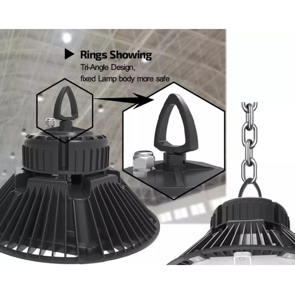 160lm 100W Industrial High Bay LED Lighting 310×310 Aluminum Material