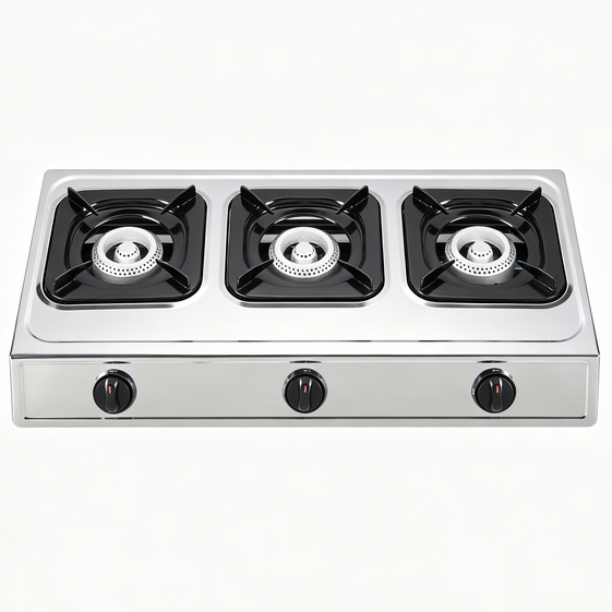 3 Honeycomb Burners Table Top Gas Stove Stainless Steel Indoor OEM ODM Factory