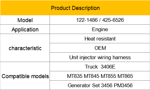 122-1486 Heavy Duty Truck Wiring Harness CAT425-6526 ISO9001