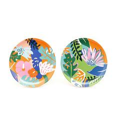 Hot Selling 8 Inch dinnerware ceramic high quality colorful salad plate for spring summer Porcelain Dish