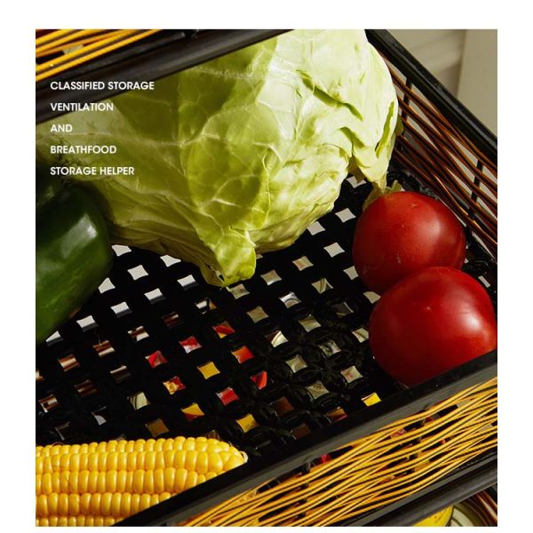 4 Layers Wooden Fruit Vegetable Display Rack Stand for Store Display Regular Size