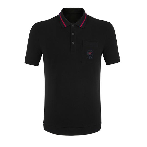 Knitted Fabric Type Plain Polo Shirts Mens With Breathable And Skin Friendly Fabric