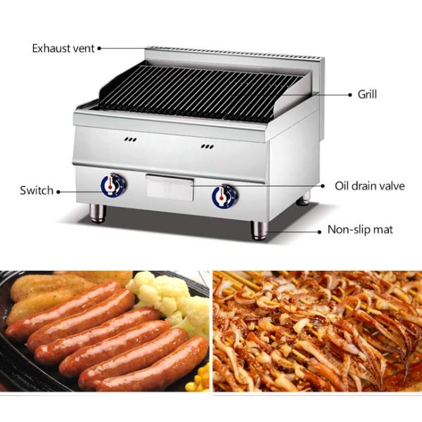 470mm 2000Pa Commercial Kitchen Cooking Equipment For Barbecue