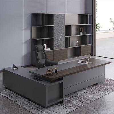 Luxo Moderno Design de Madeira Executivo L-Forma Mesa do Presidente para Mobiliário de Escritório