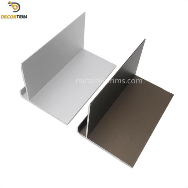 F Shape Tile Step Edge Trim , Heavy Duty Stair Nose Trim For Tile 8mm Size