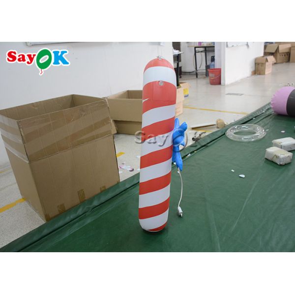 Тросточка конфеты рождества 35 украшений праздника дюйма на открытом воздухе раздувная