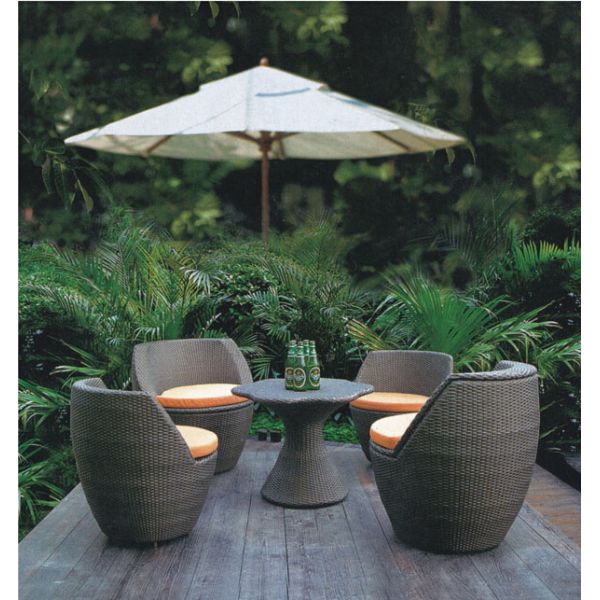 5pcs Stackable flower vase rattan outdoor sofa set--9082