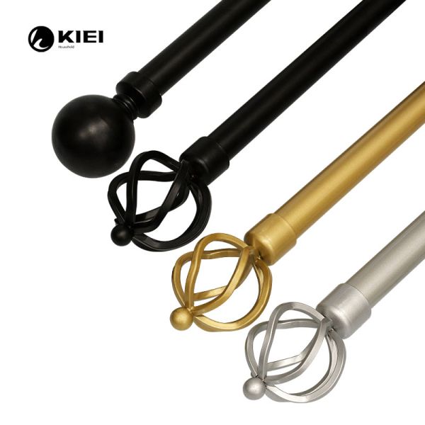 16mm Black Telescopic Pipe Curtain Rods BKS SN Color