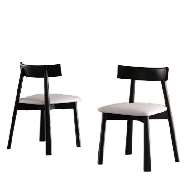 OEM Modern Backrest Upholstered Chair Restaurant Apartment Villa Bar Hotel Ergonomic Leather Chair Wooden Dining Room Chair