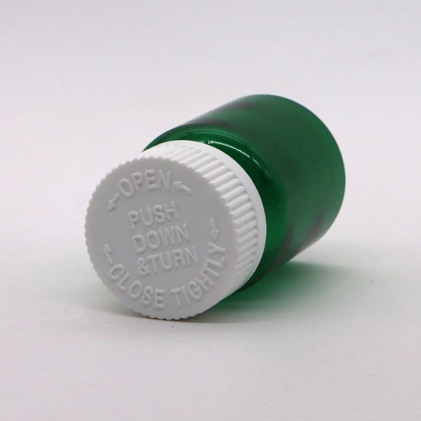 Bouteilles de pilules en plastique en PET de 50cc 32 mm avec un capuchon anti-enfants