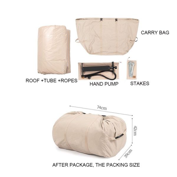 Популярный Glamping Canvas Надувный на открытом воздухе кемпинг индивидуальный роскошный полиэстер воздух семейный шатер для кемпинга