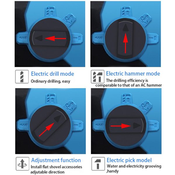 7.2V Voltage Lithium Electric Hammer Brushless Percussion Wireless Drill for Drilling