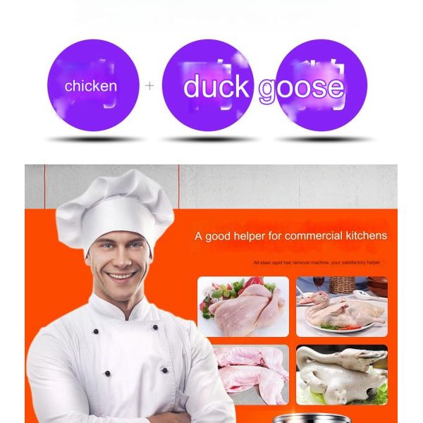 Save Time Labor Chicken Feather Plucking Machine Capacity 4-5 Chicken Fully Automatic