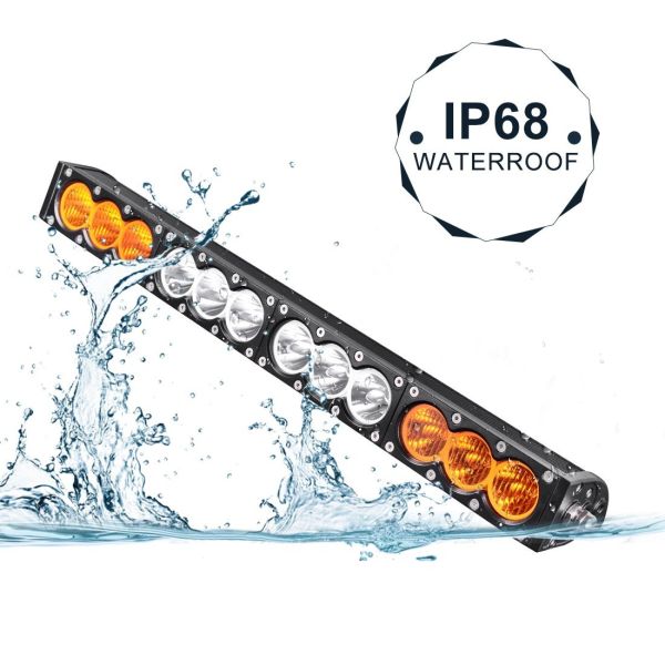 300W CREE Straight Car Light Bar White / Amber Lens Color Available