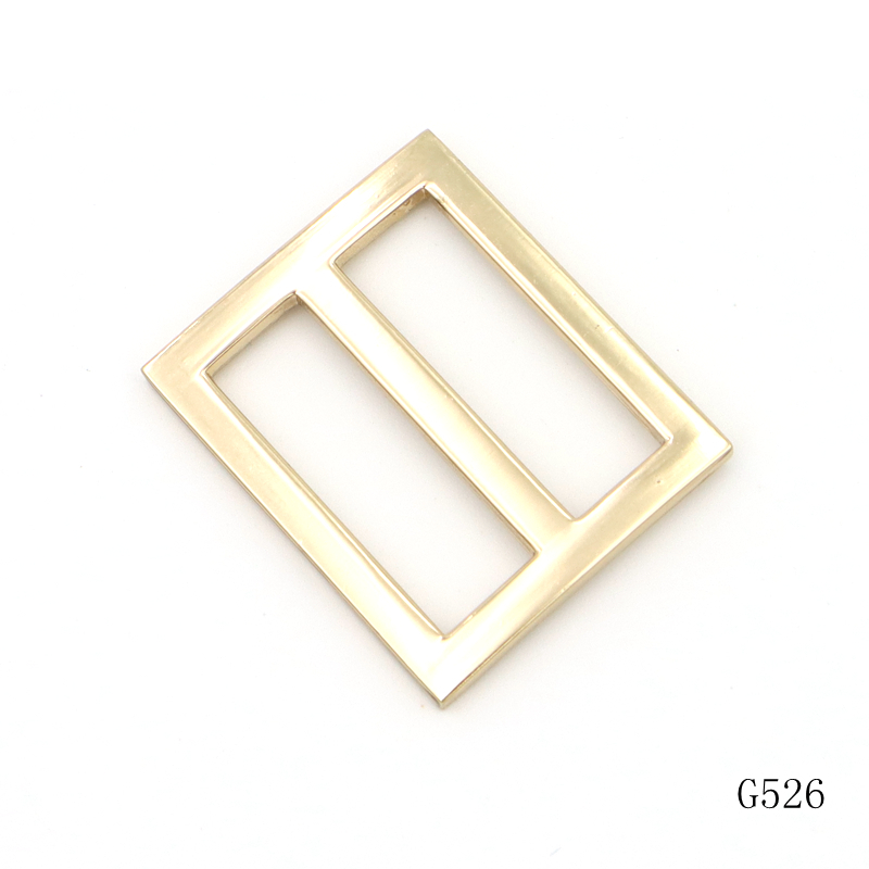 Shiny Metal Square Buckle 26mm Gold Plated Buckles OEM / ODM For Handbag