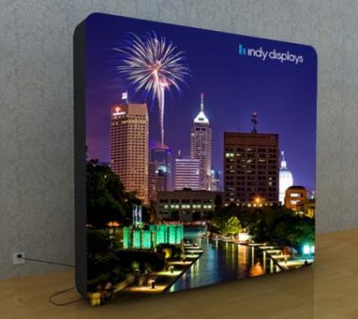 8 Ft Portable Fabric LED Light Boxes Rectangle Shape Wall Amounted Display
