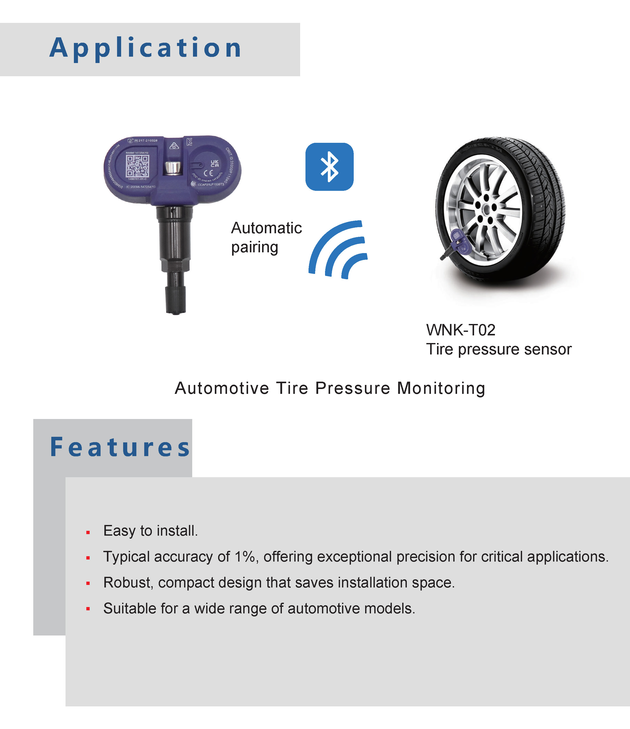 TPMS Tire Pressure Monitoring Sensor for Tesla Cars Bluetooth Tire Pressure Sensor for Model3/Y/S