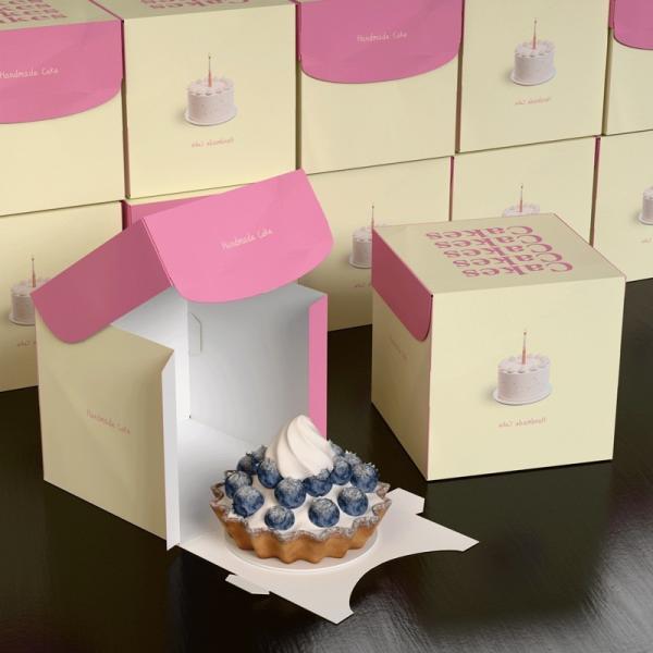 Customizable Cake Packaging Boxes For Bakery Gifts DIY Logo Printed Tiramisu Dessert Boxes
