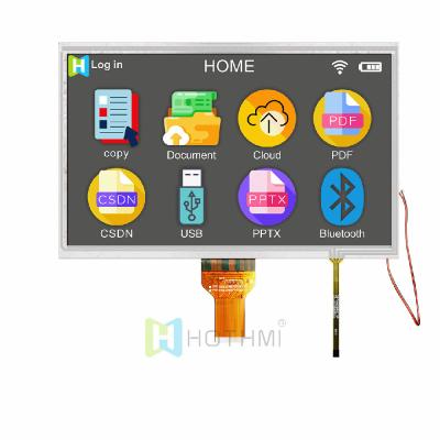 10.1 Inch Resistive TFT LCD Display With 1024x600 resistive touch