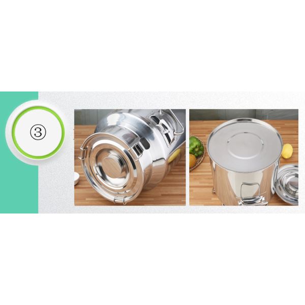 15L Storage Mixing Tank SS 304 Food packaging Stainless Steel Milk Pail