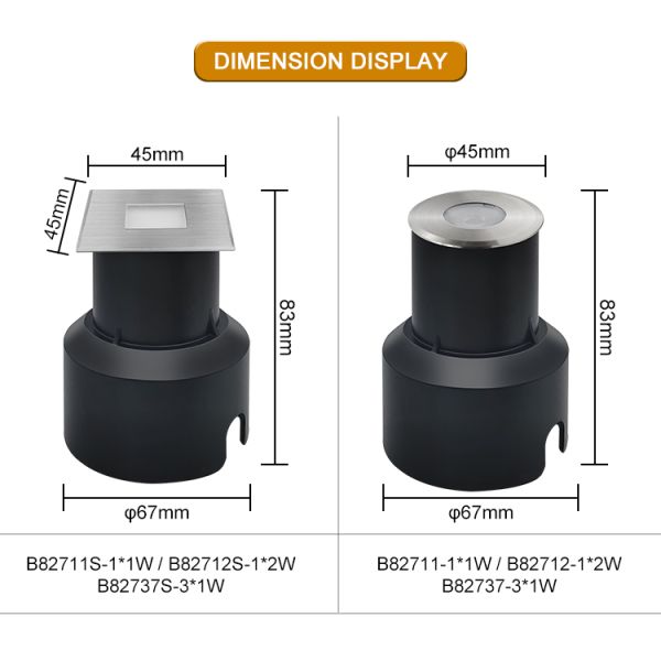 Нержавеющая сталь с углубленным освещением небольшой палубы 1W 2W 3W светодиодные подземные лампы