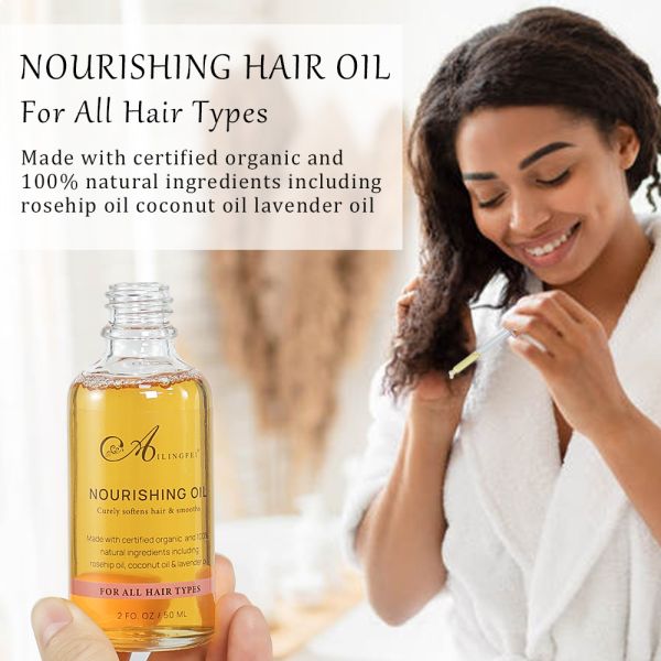 Private Label Moisturizing Nourishing Hair Oil Natural Jojoba Seed Oil Castor Seed Oil Ginger Root Oil Avocado Oil Massa