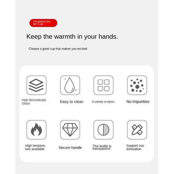 Spill Proof 500ml Colorful  Outdoor Travel Glass Water Bottle With Straw Bamboo Lid Water Bottle Lightweight For Home OfficeCustomized Acceptable